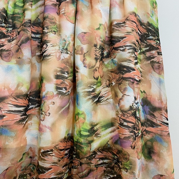 Passport High Low Floral Lined Skirt Multi Colour M - Picture 5 of 10